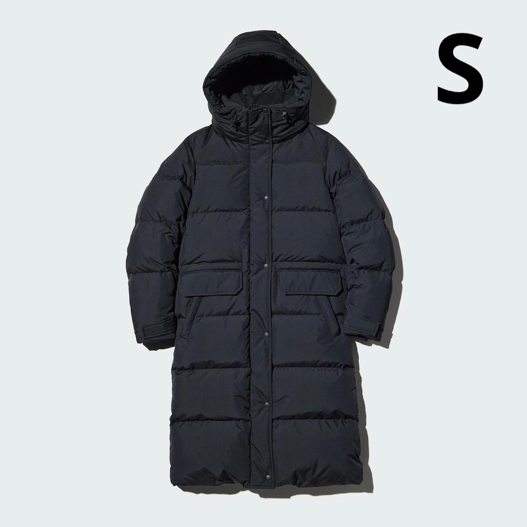 【新品未使用】ウルトラウォームダウンロングコート+ ブラック S 2025新作