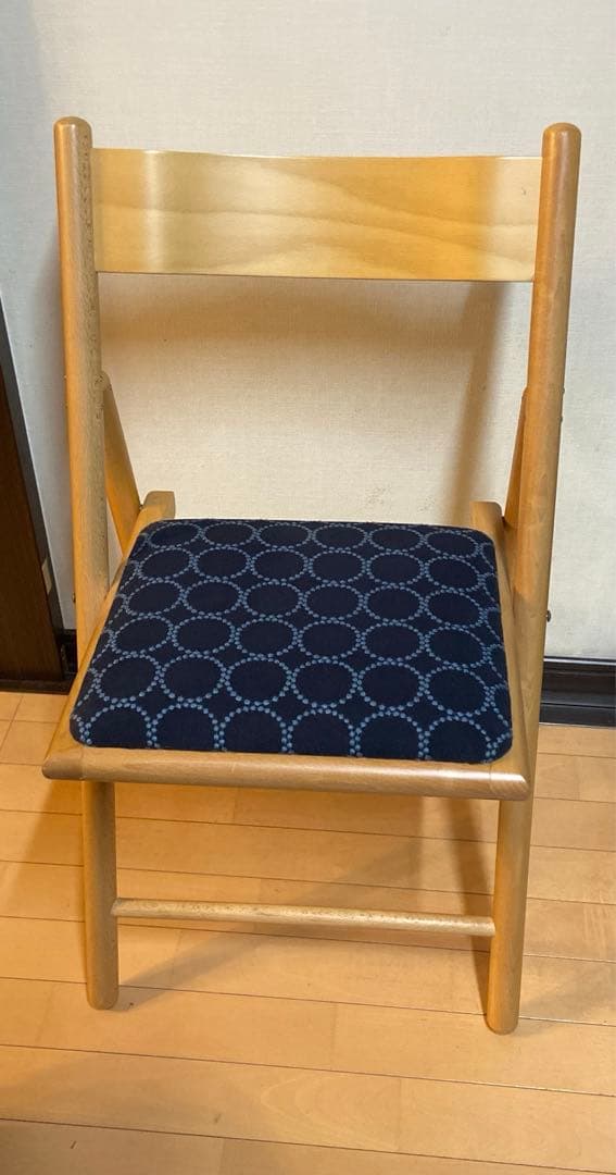 値引き！無印良品　木製　折りたたみイス　ミナペルホネン　dop生地