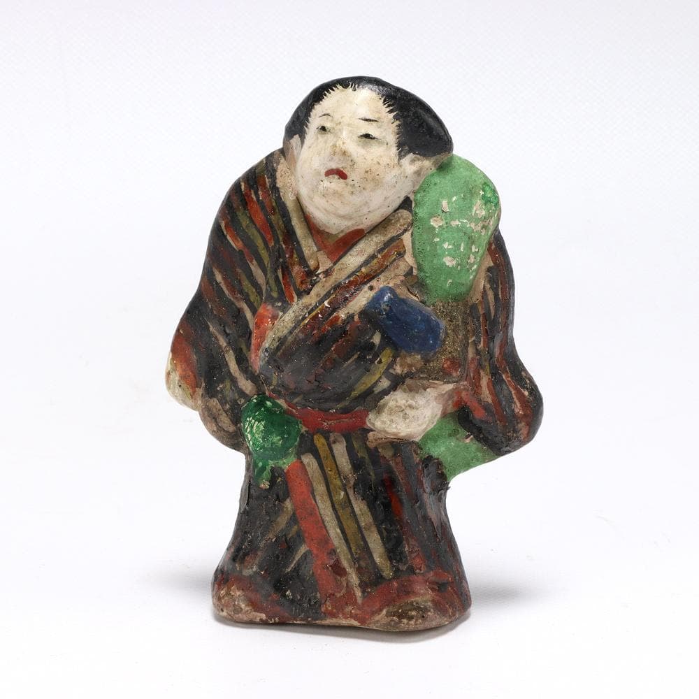 361B 古作 小さな土人形 相撲取り 力士 堤人形？ 高さ11㎝