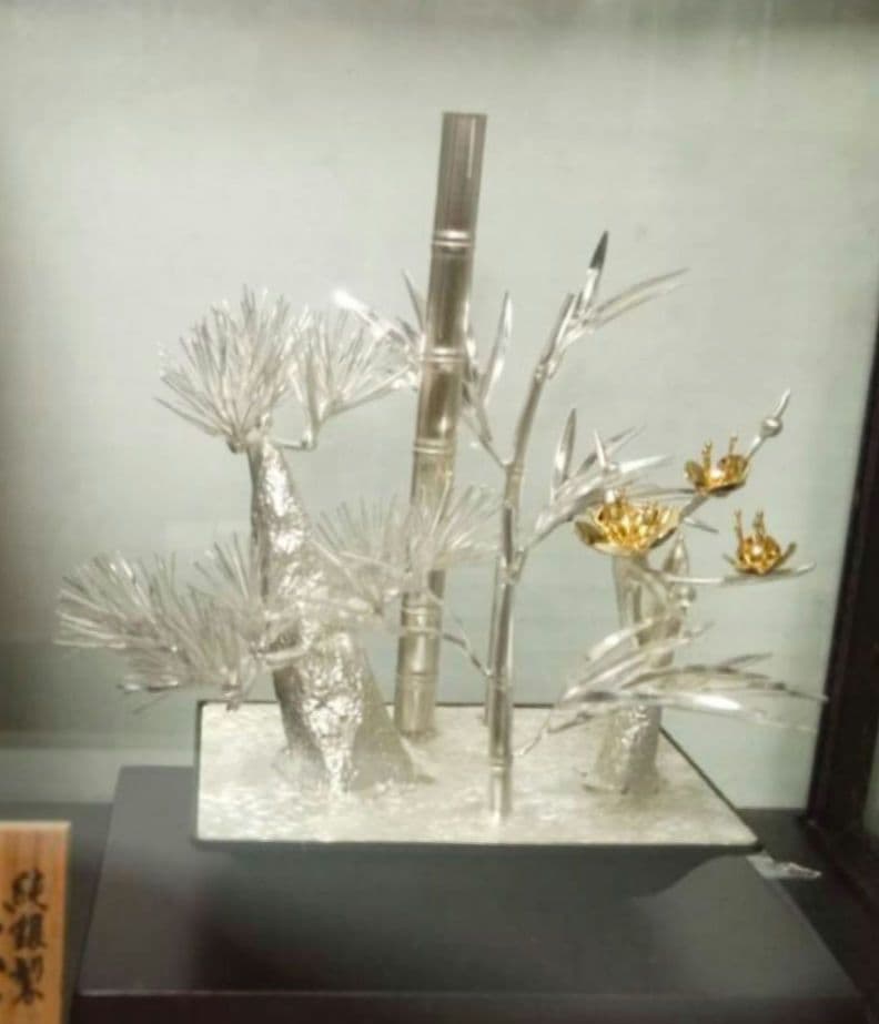 ✨！純銀　松竹梅　光則作✨