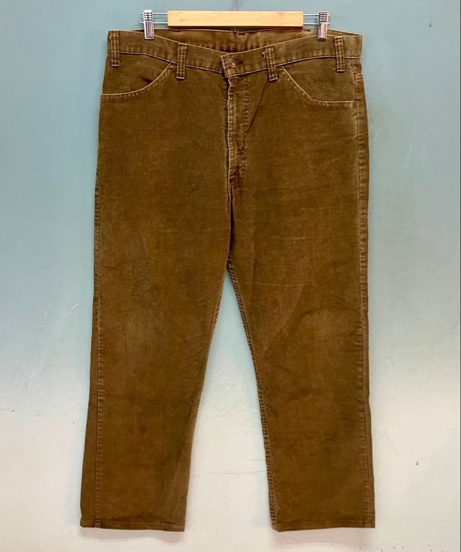 ビンテージ！70s Levi's 519 ブラウン コーデュロイ パンツ W38