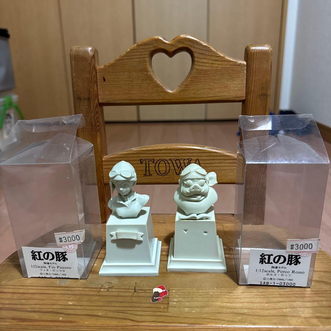 紅の豚 キャラクター像 2体セット　徳間ジャパン　胸像　アートボックス