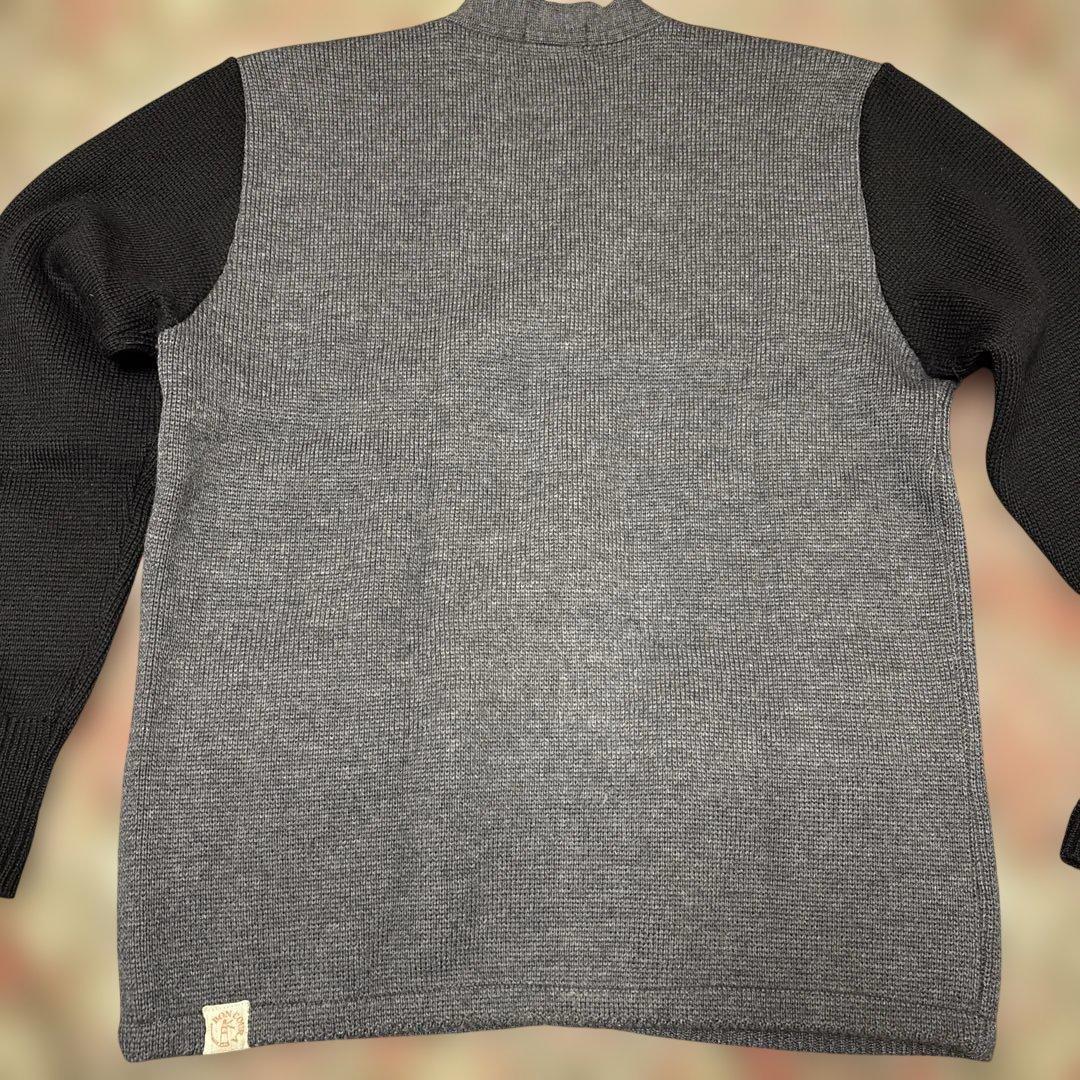 最終価格］BONCURRA ボタン付きカーディガン サイズ40 グレー/ブラック