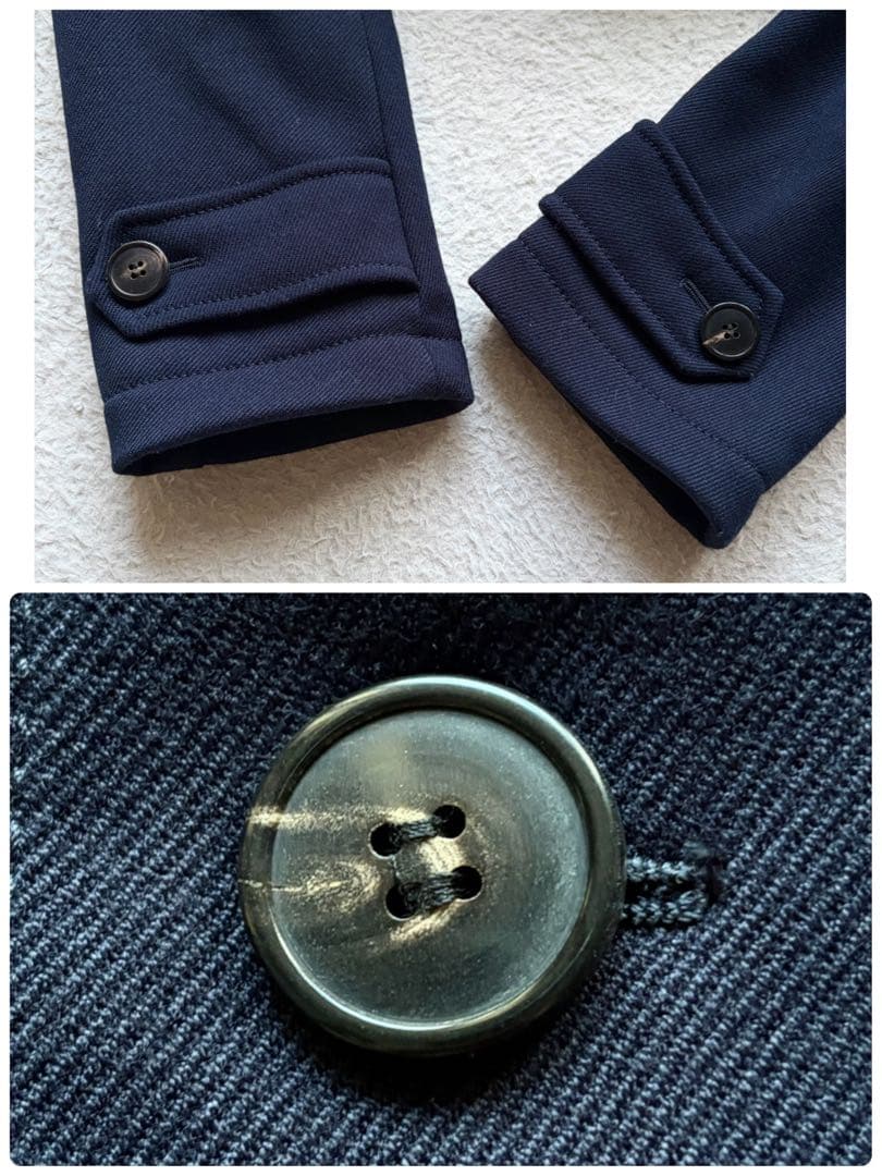 【美品】アルマーニコレツォーニ チェスターコート 中綿入り ネイビー XL 希少