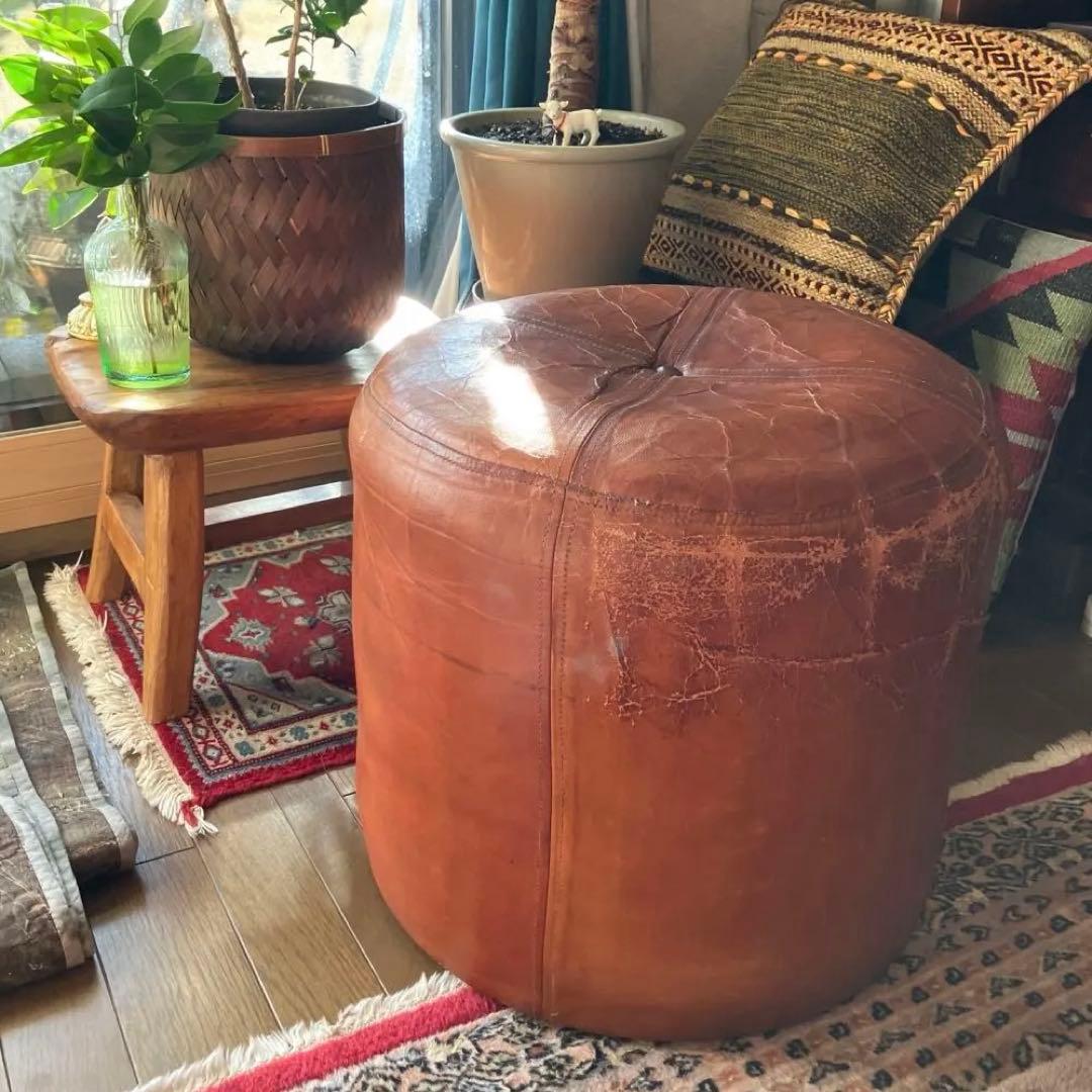 LIFE FURNITURE CY LEATHER STOOL 水牛革 スツール