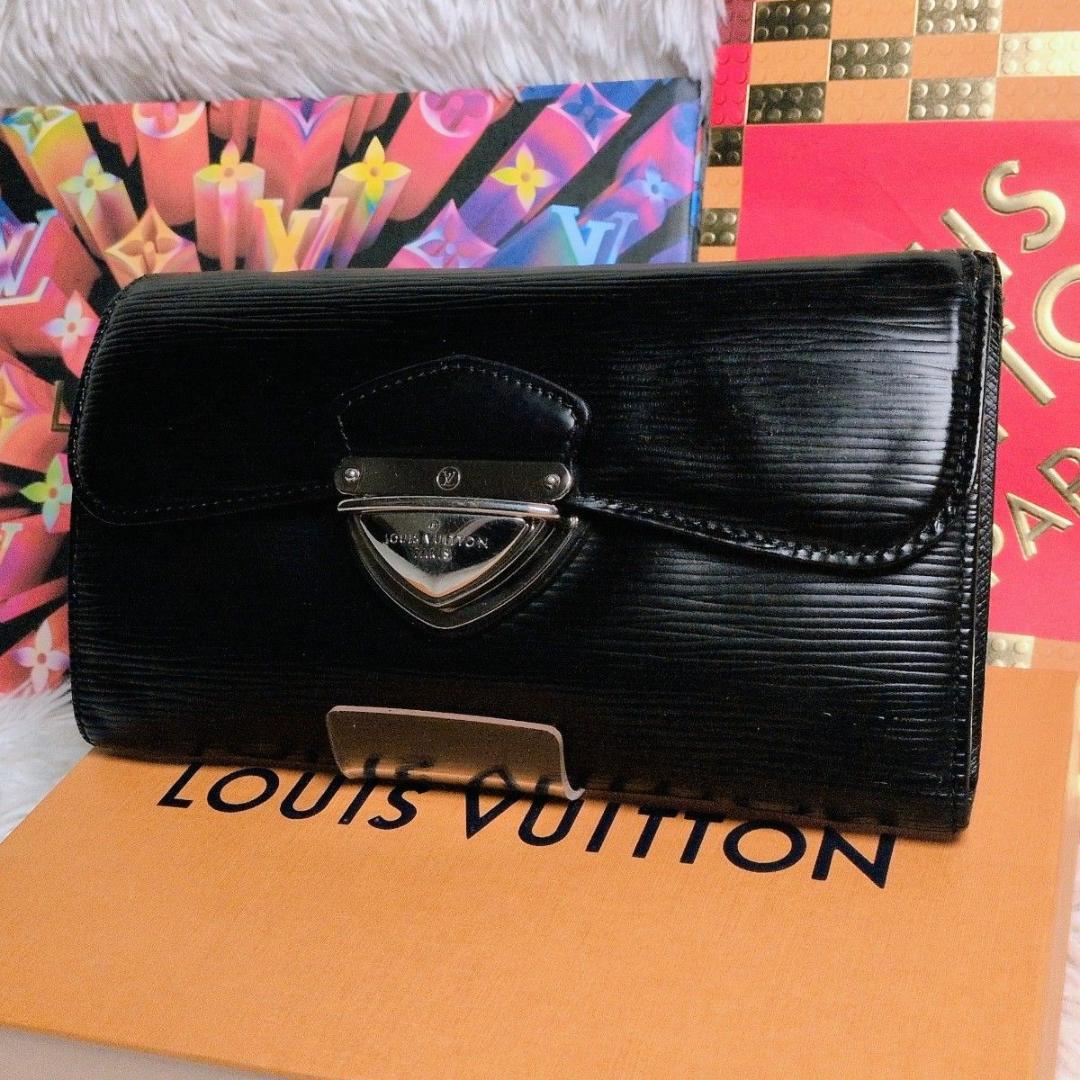 【セール中！】ルイヴィトン エピ ポルトフォイユ ウジェニ 二つ折り財布 黒