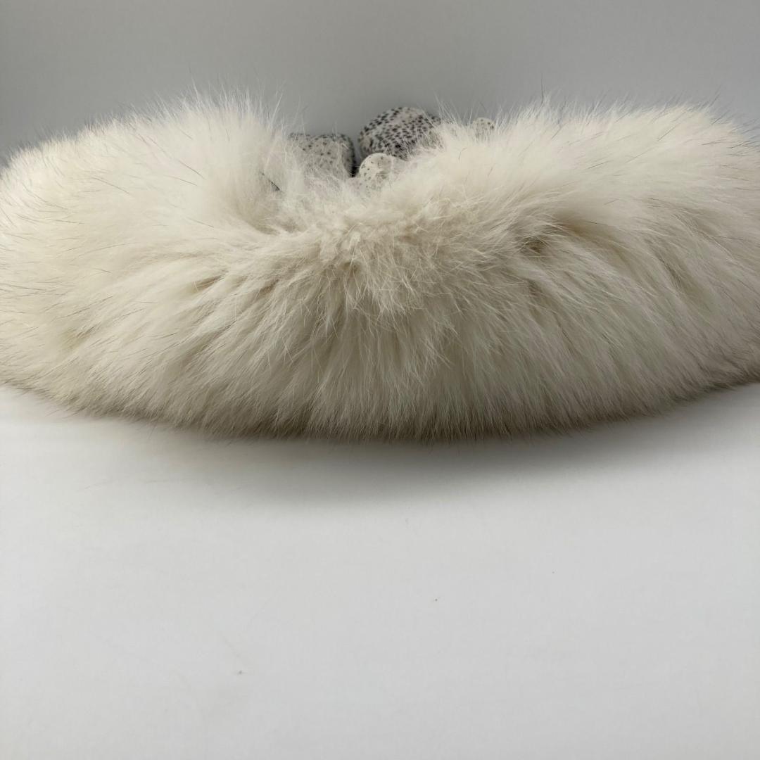 13665 GUCCI GG柄 フォックスファー ストール マフラー　スカーフ