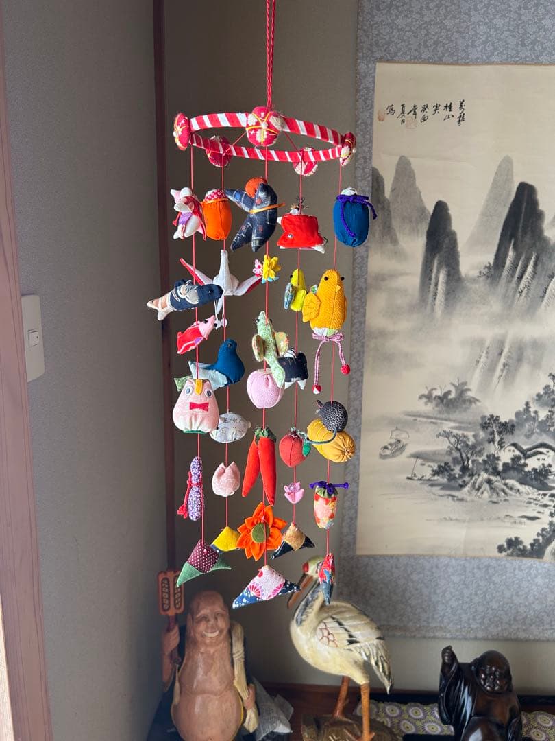 雛祭り 吊るし飾り 布製人形　吊り雛　ハンドメイド