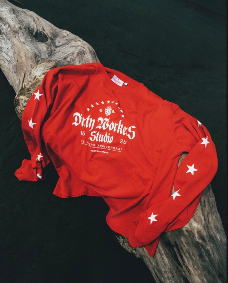 DWS ロングスリーブ Tシャツ 赤•M