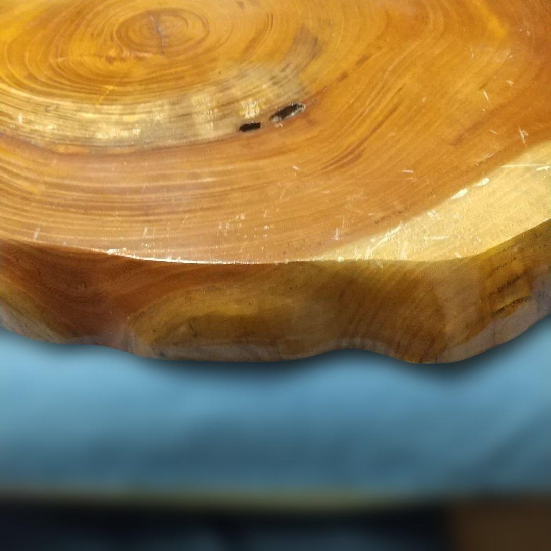 花瓶台 木目鮮やか 一枚板