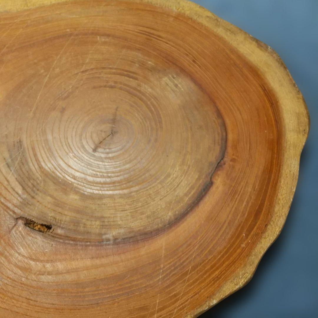 花瓶台 木目鮮やか 一枚板