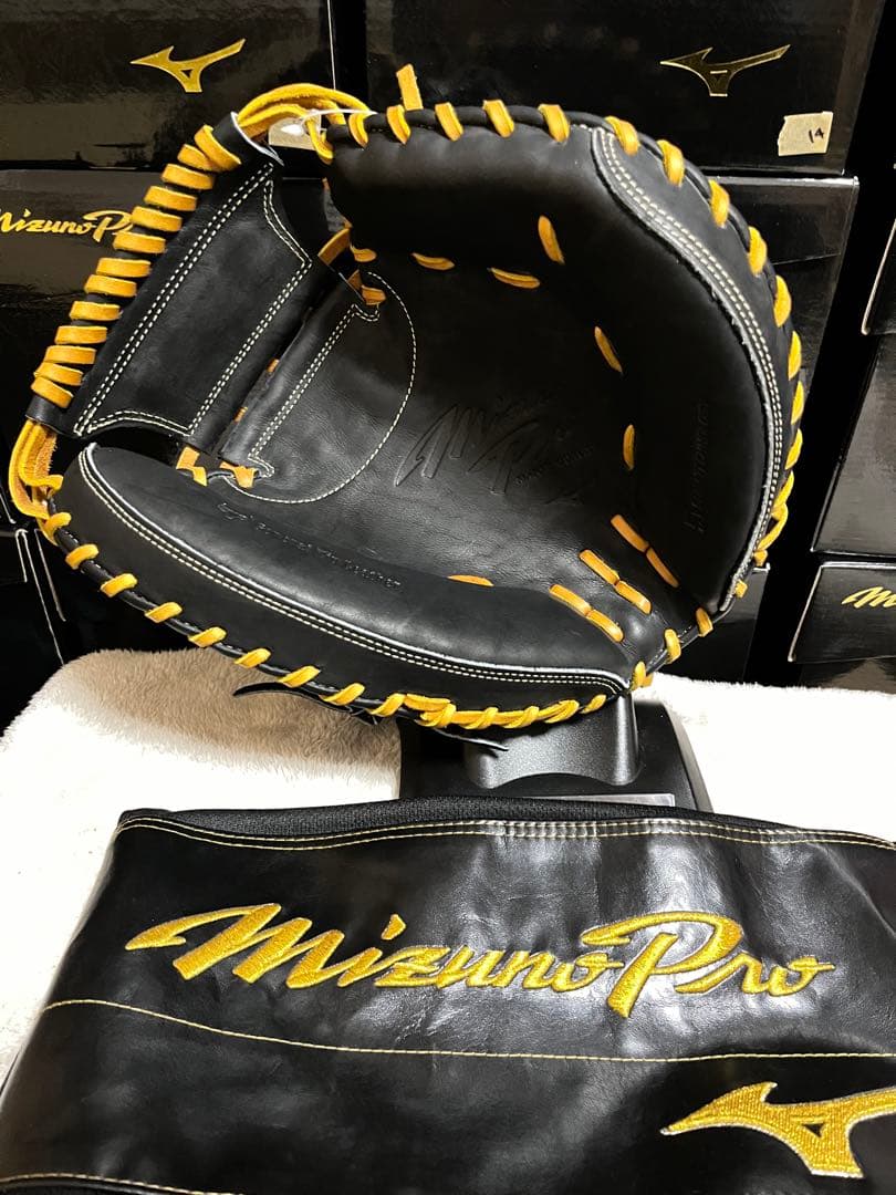 【限定皮革:格安良品】ミズノプロ　硬式　捕手用　キャッチャーミット　グラブ