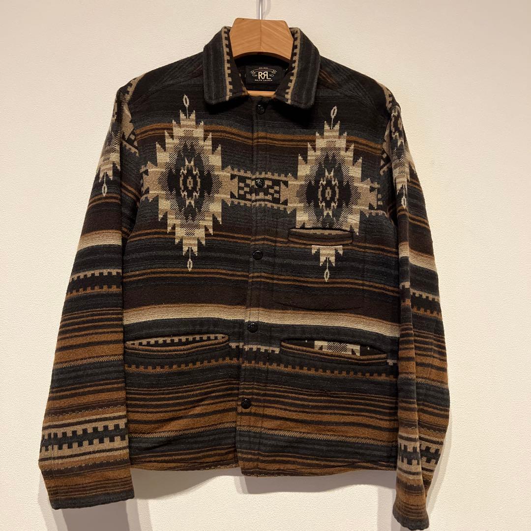 RRL ダブルアールエル　ネイティブ柄　ジャケット　ブラック　サイズXS
