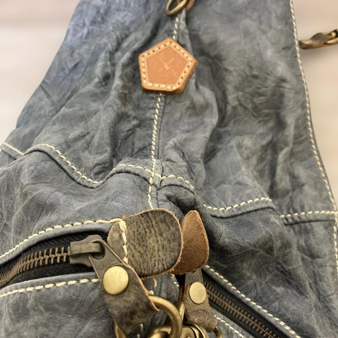 アイン　ソフ　 グレー レザー リュック・バックパック