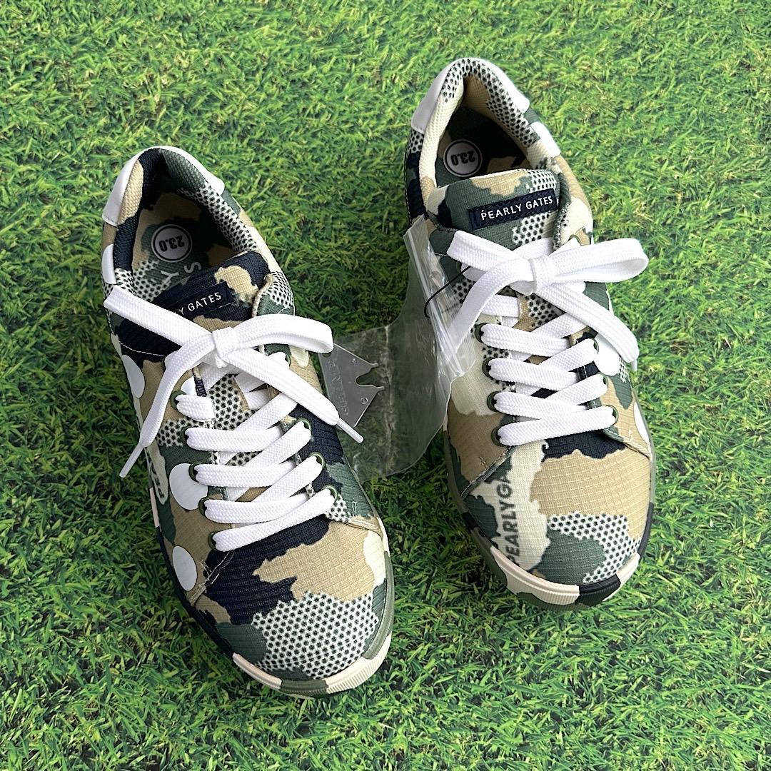 559 パーリーゲイツ 定価35200円 ゴルフシューズ 23.0cm カモフラ