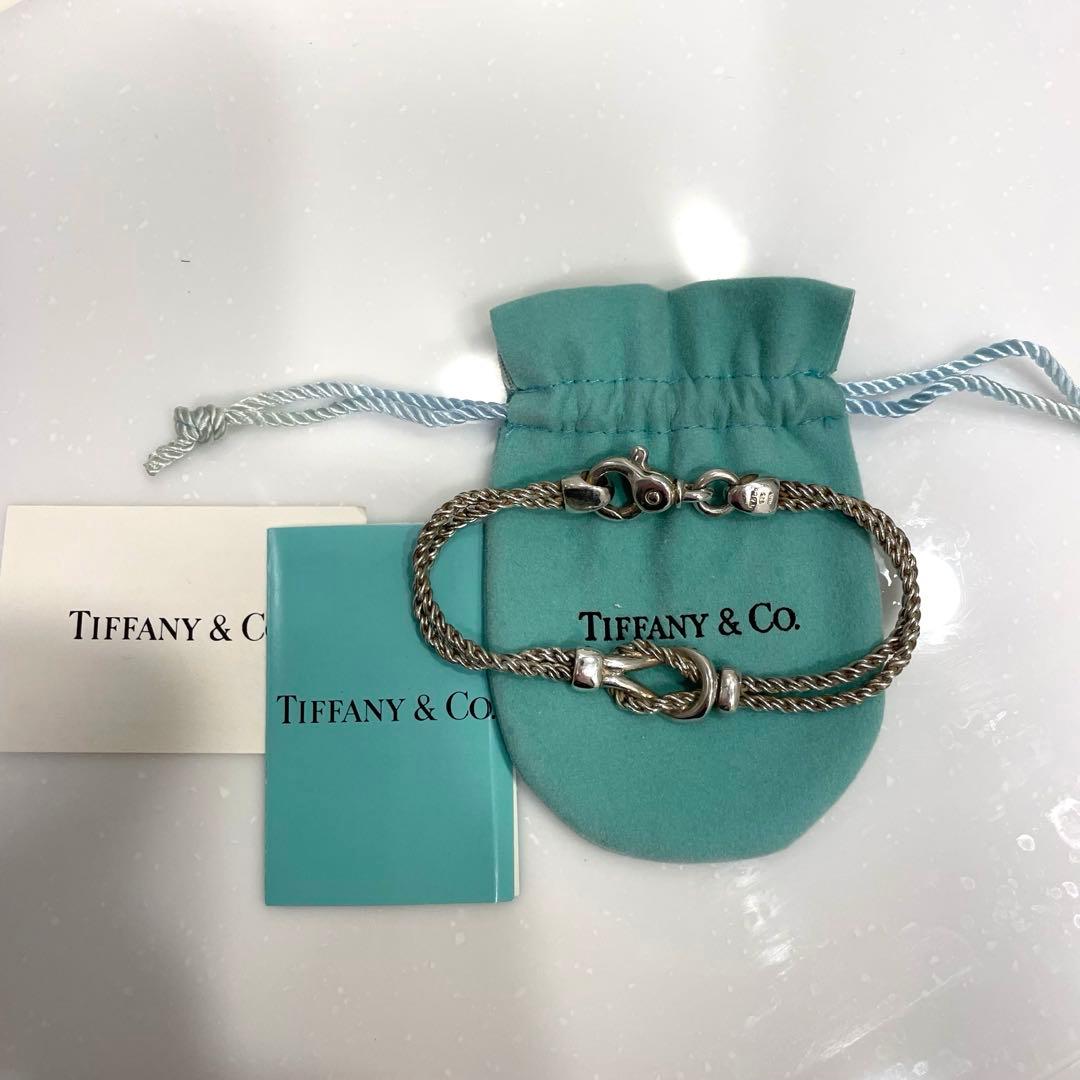 TIFFANY ブレスレット センターノット ダブルロープ SV925 シルバー