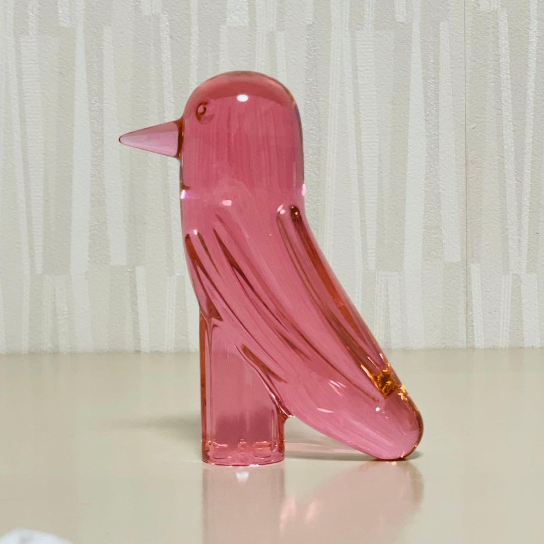 Baccarat バカラ ファウナクリストポリス フィギュリン トリ ピンク