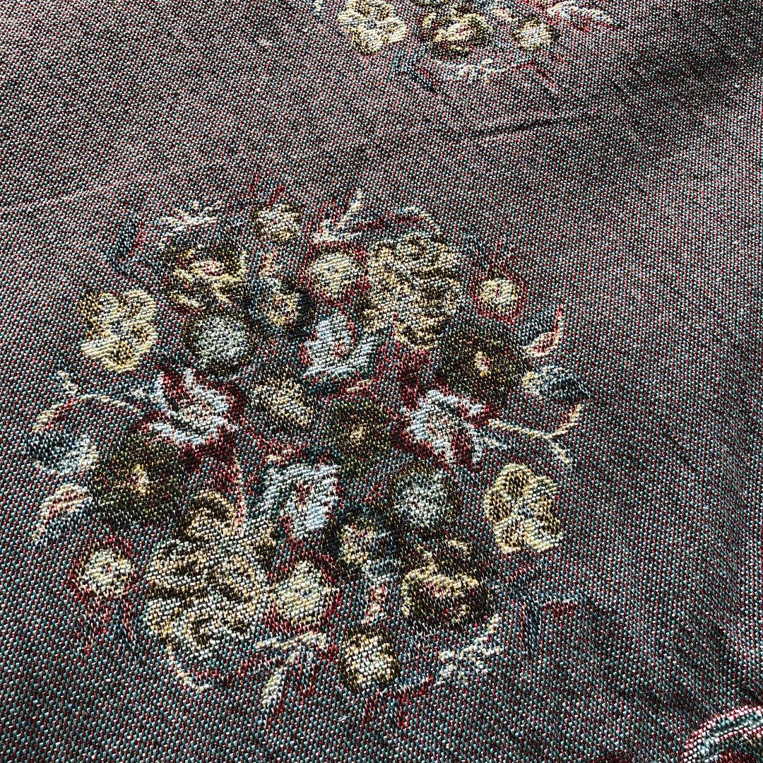 ゴブラン調？リバーシブルラグ ソファカバー  ベッドカバー