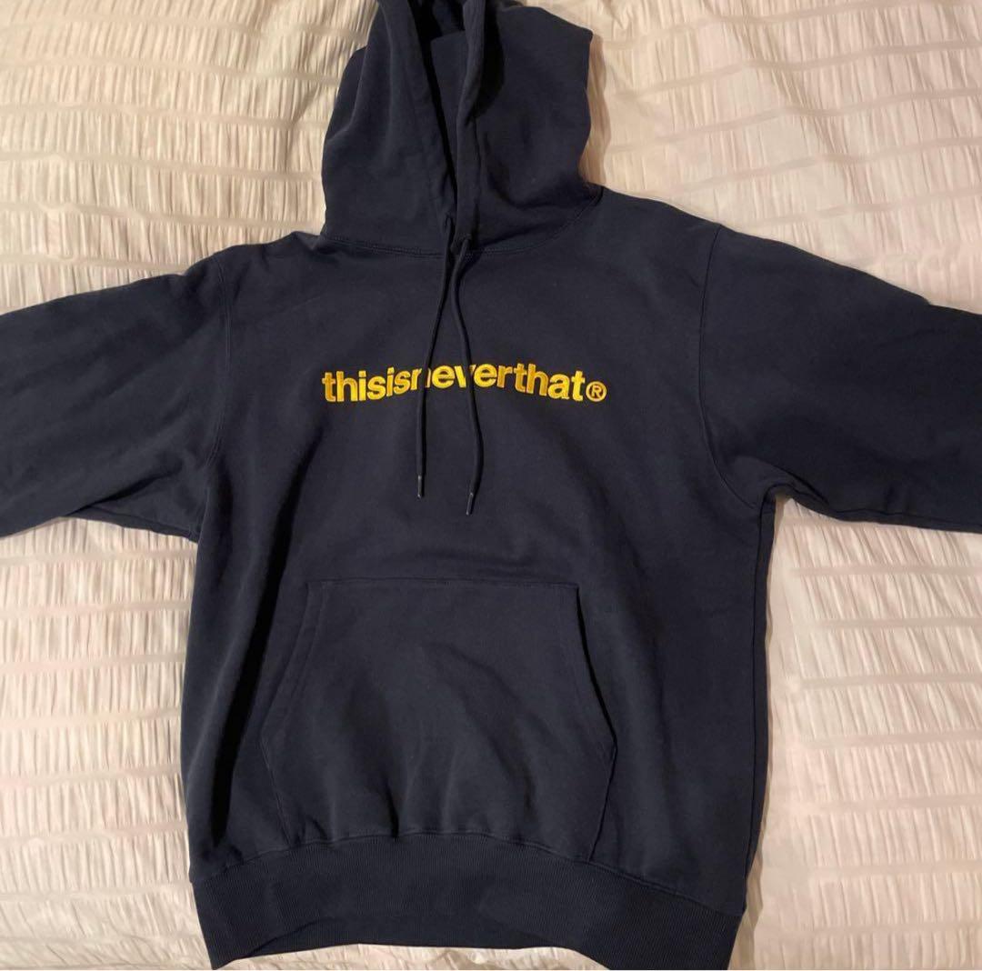 thisisneverthat ネイビー パーカー ネバザ スウェット