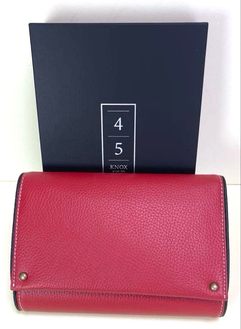 KNOX45周年記念　限定品 システム手帳 包み込む カラー　銀朱