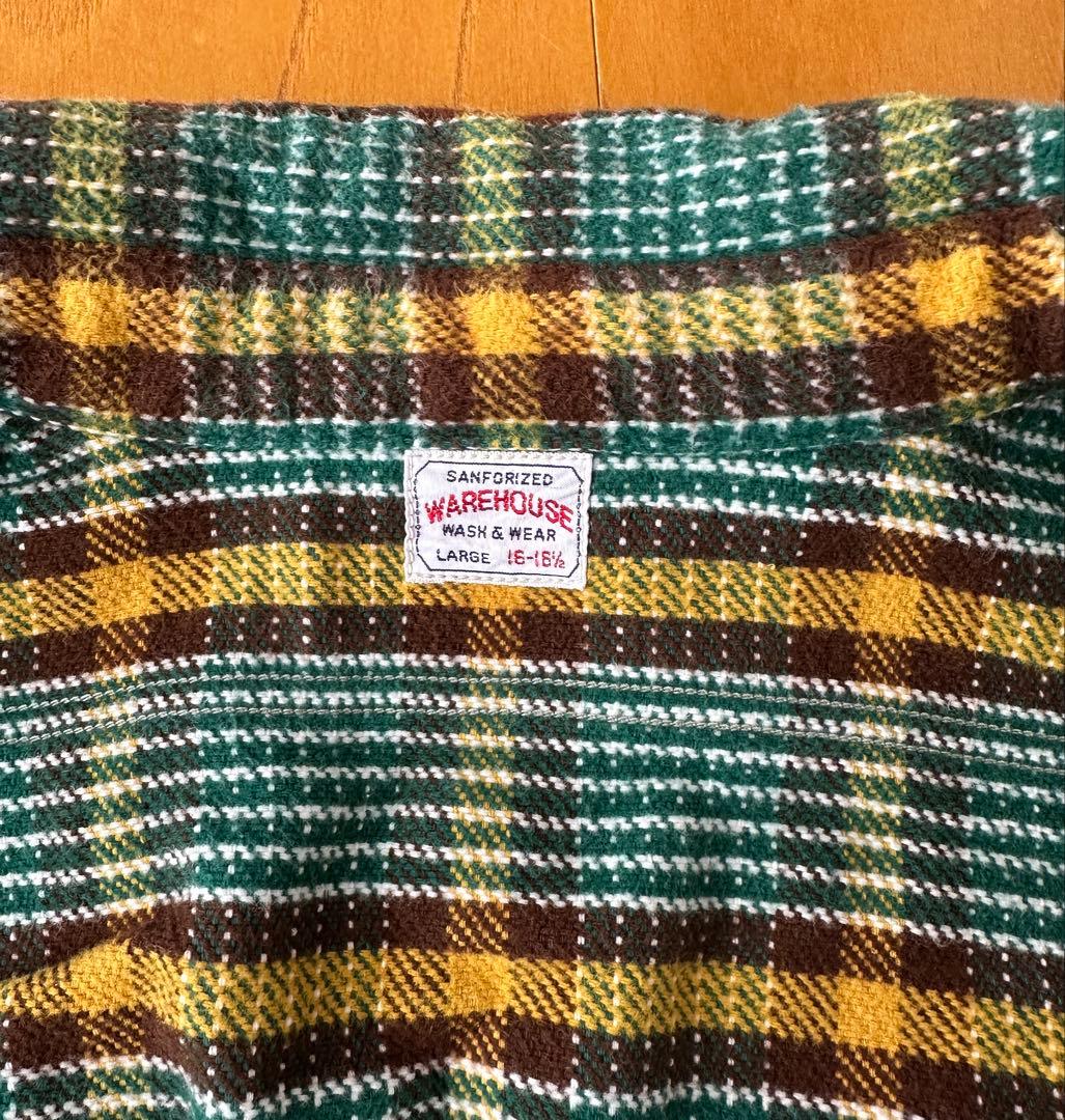 ウエアハウス チェック柄 ネルシャツ サイズL