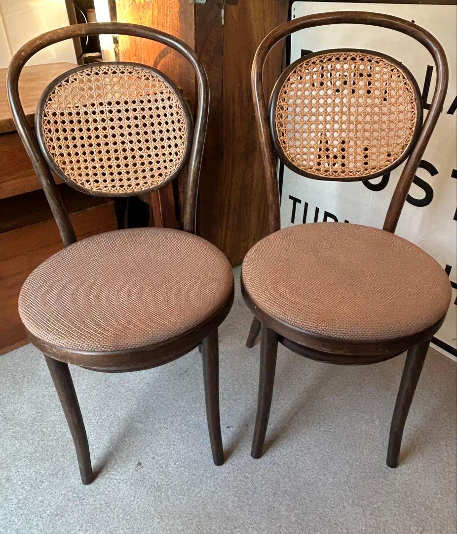 オールドマルニ　maruni ベントウッド チェア2脚 籐 椅子 ラタン