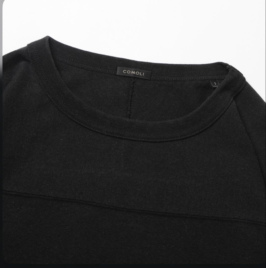 【美品】タグ付 COMOLI 23SS フットボールT FADE BLACK 2