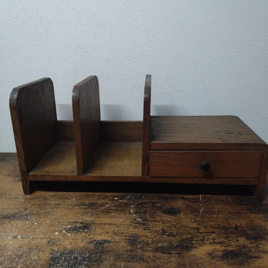 Mt8 木製本収納 引き出し付き 昭和レトロ アンティーク ヴィンテージ