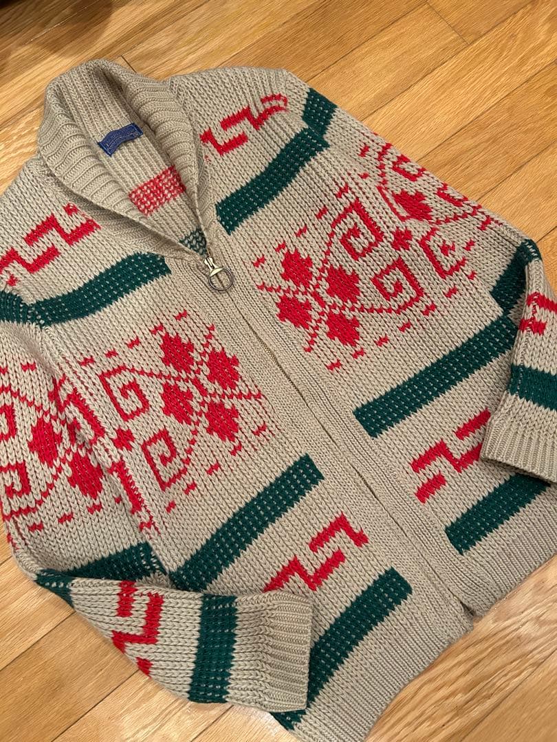 ライ70's PENDLETON cowichan cardigan