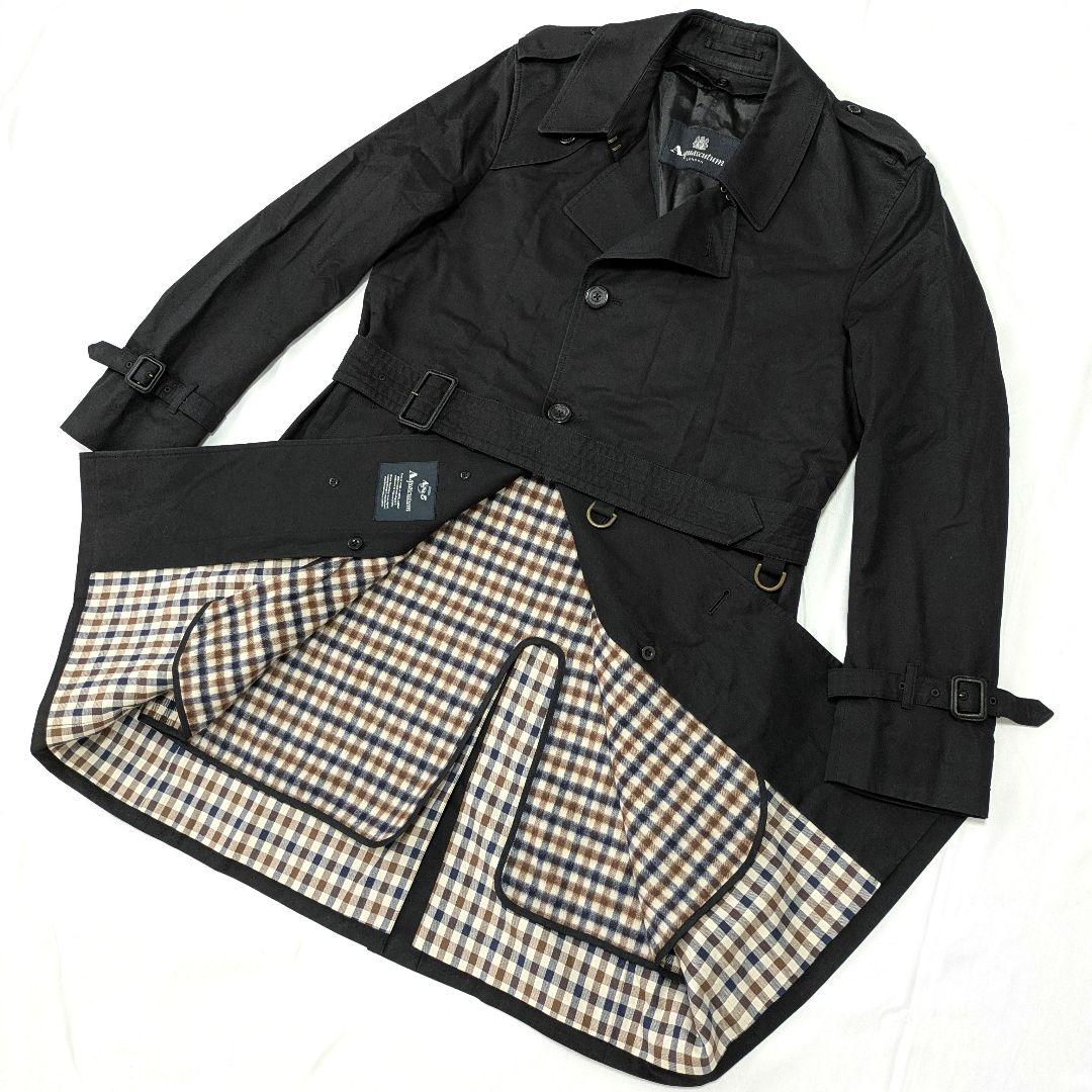現行✨極美品 アクアスキュータム トレンチコート クラブチェック ライナー付き