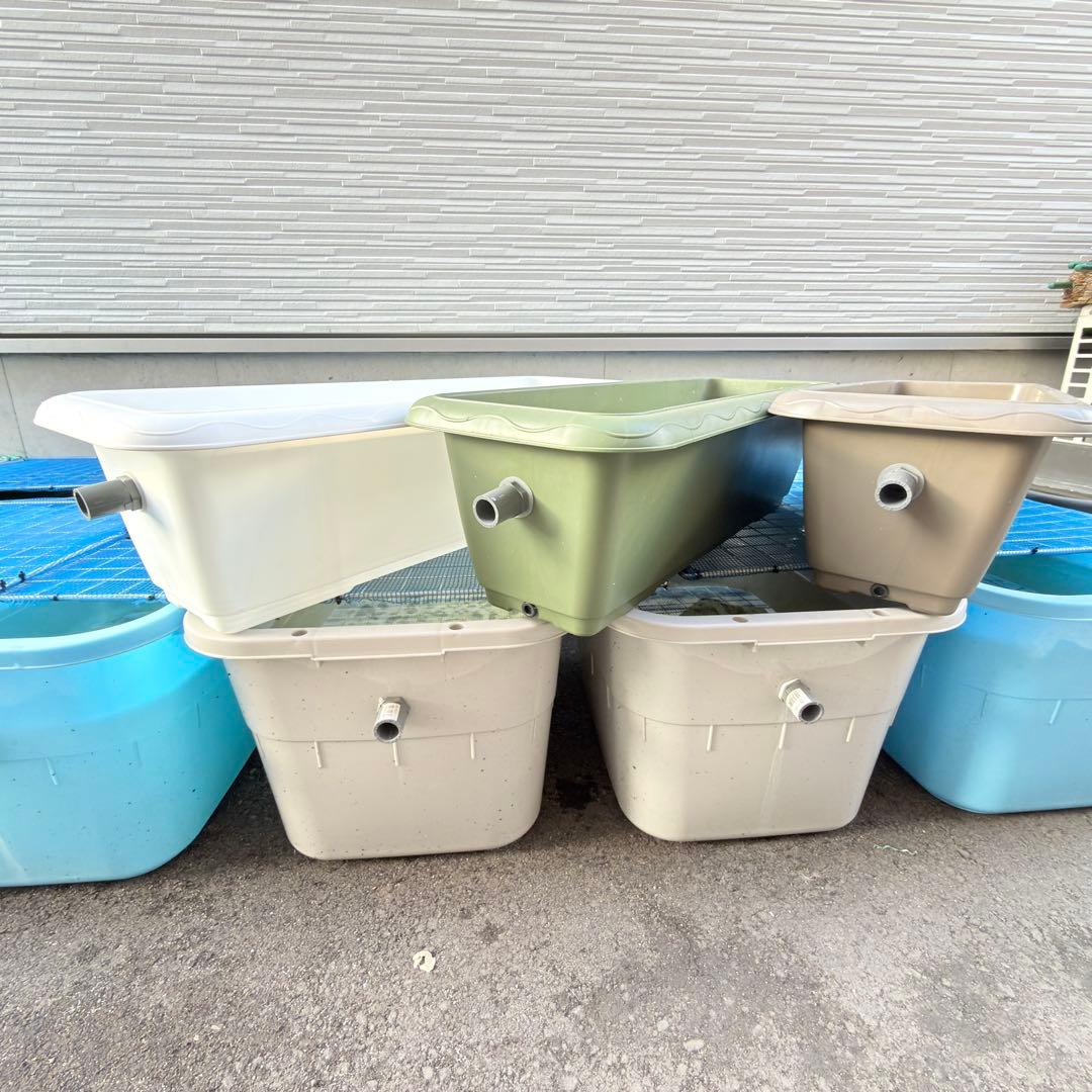 ★お得プランター5個セット★オーバーフローメダカ飼育容器 NVボックス プラ舟