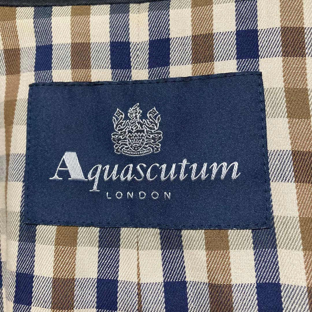 Aquascutum アクアスキュータム ダブル　トレンチコート 42 ブラック