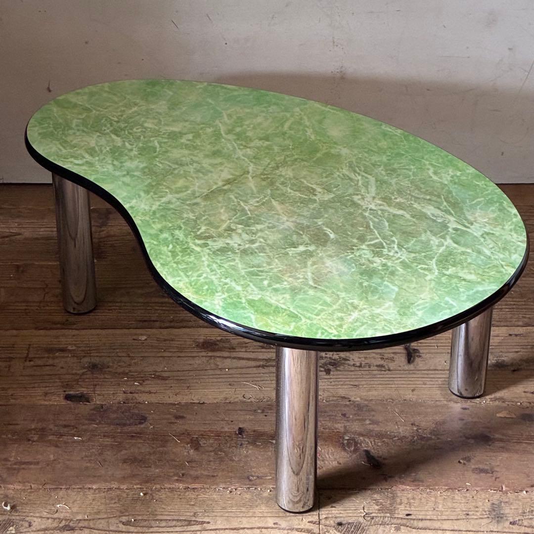 ヴィンテージ レトロ マーブル 変形テーブル センターテーブル