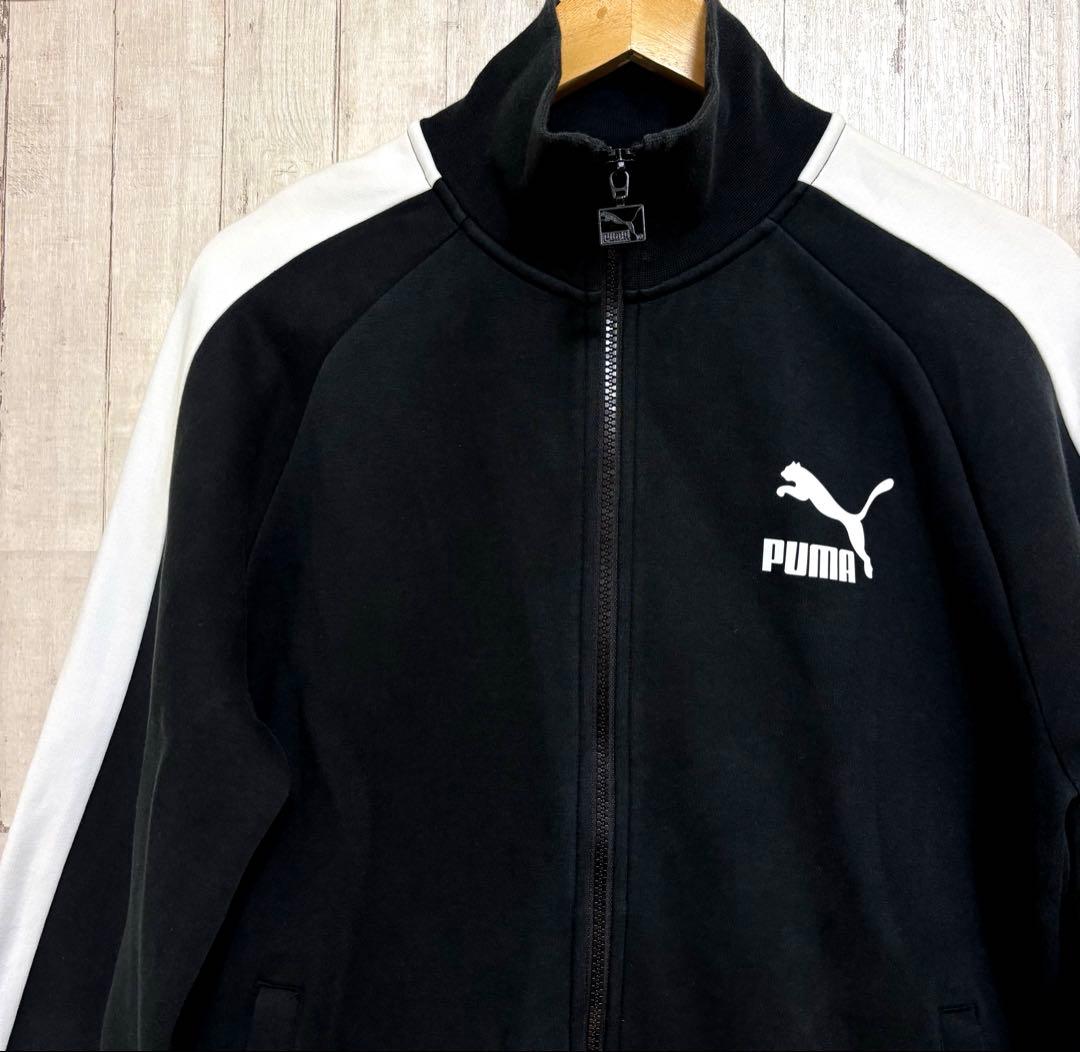 【美品】 プーマ ICONIC T7 トラックジャケット ロゴ サイドライン