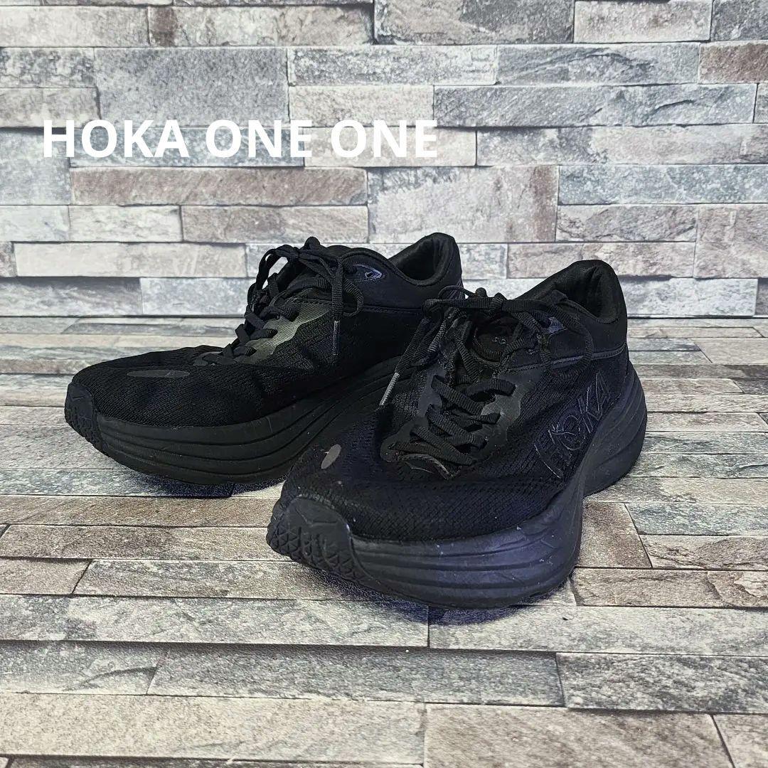 ホカ オネオネ BONDI8 ボンダイ8 ローカット スニーカー 黒 靴 25