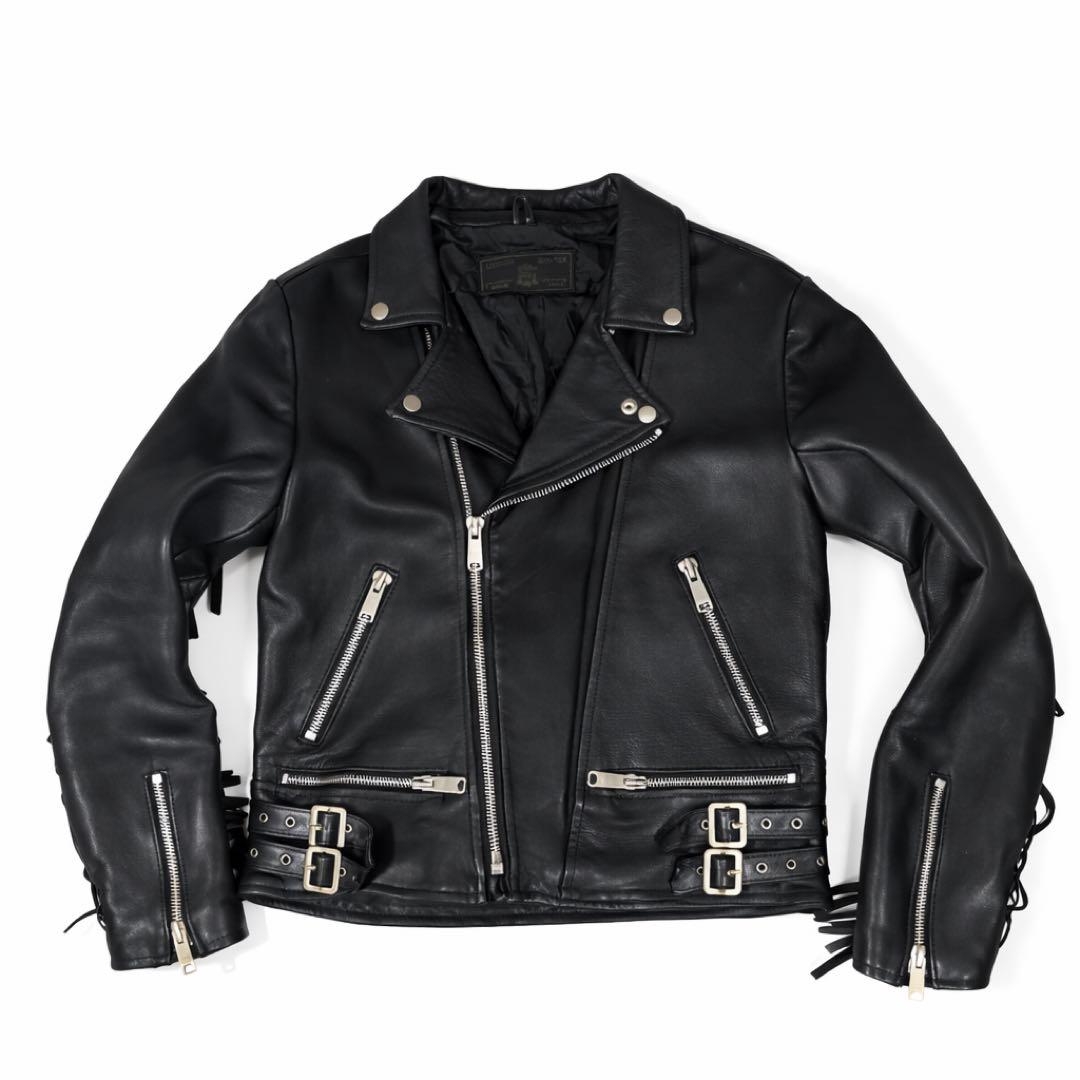 80s vintageハーレーダビッドソン ロゴ カスタムフリンジ レザー