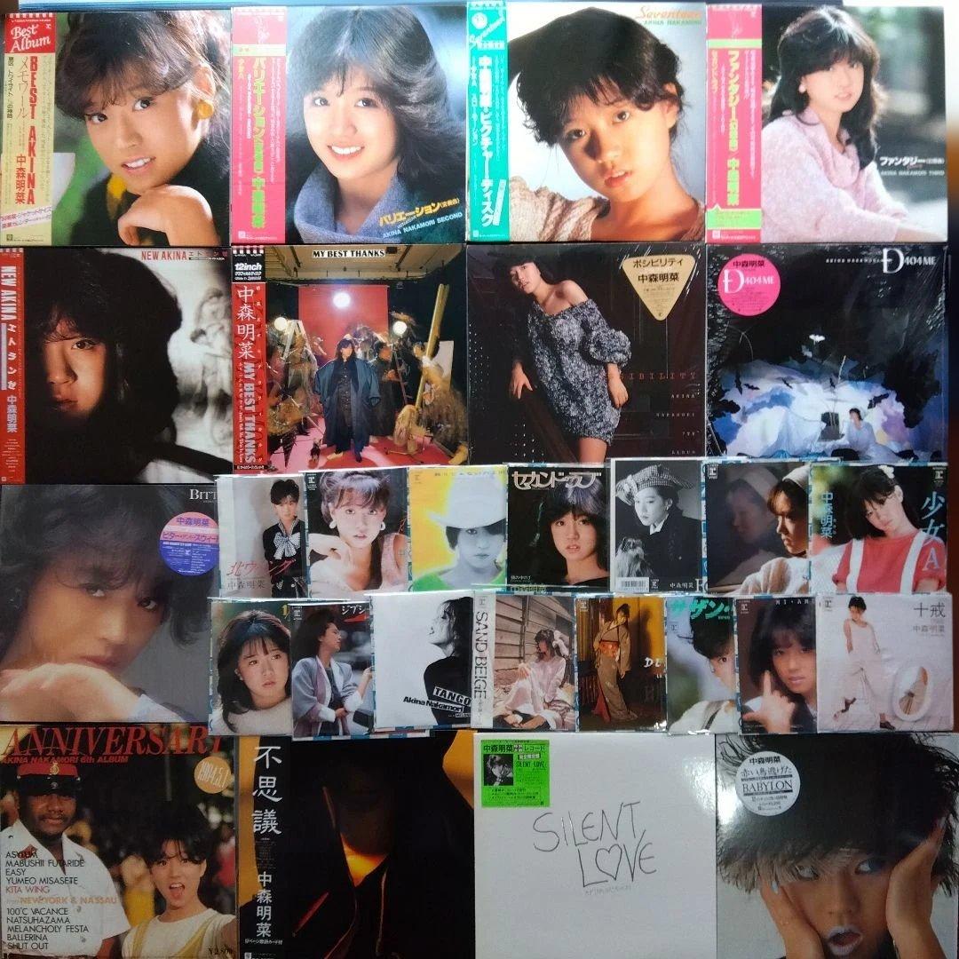 中森明菜 LPレコード13枚(帯付)・シングルレコード15枚