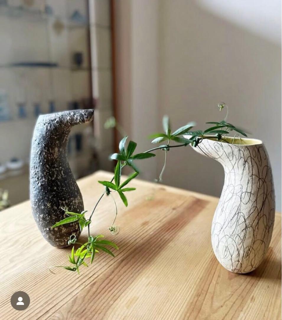 【ぐむお】小前洋子 陶器 花器