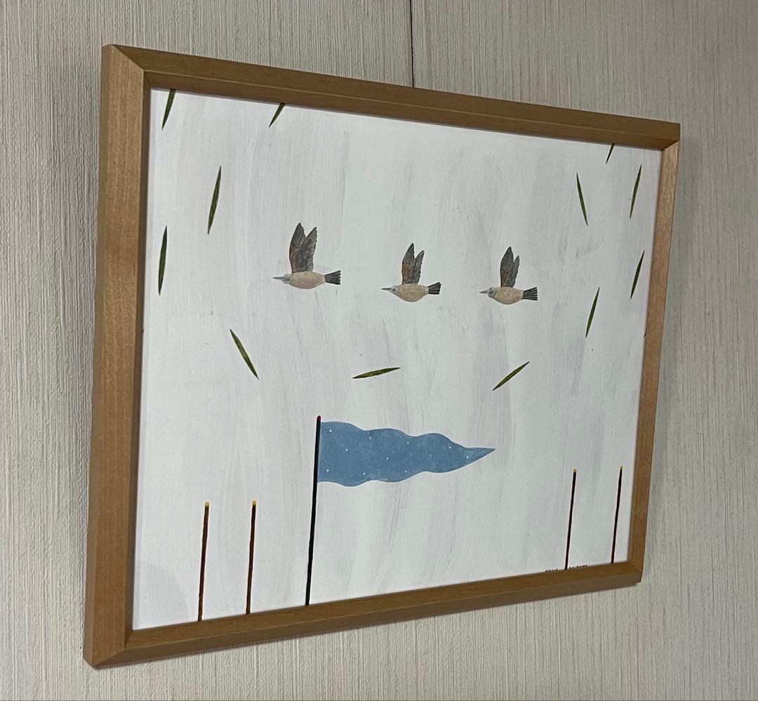 秋山花　「THE 3 BIRDS AND A FLAG」