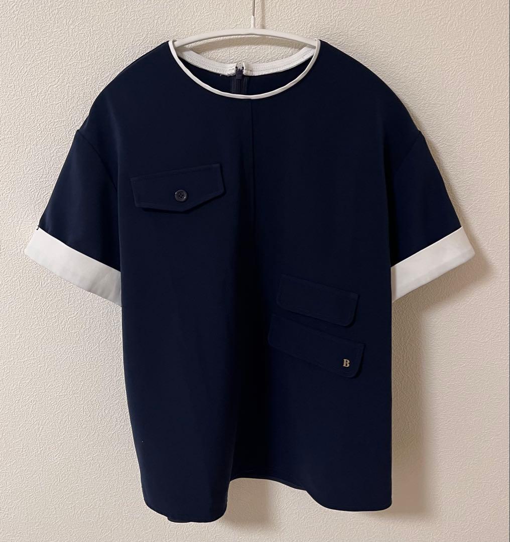 【Bibiy /ビビー】 B. AVA TOP ネイビー 半袖シャツ