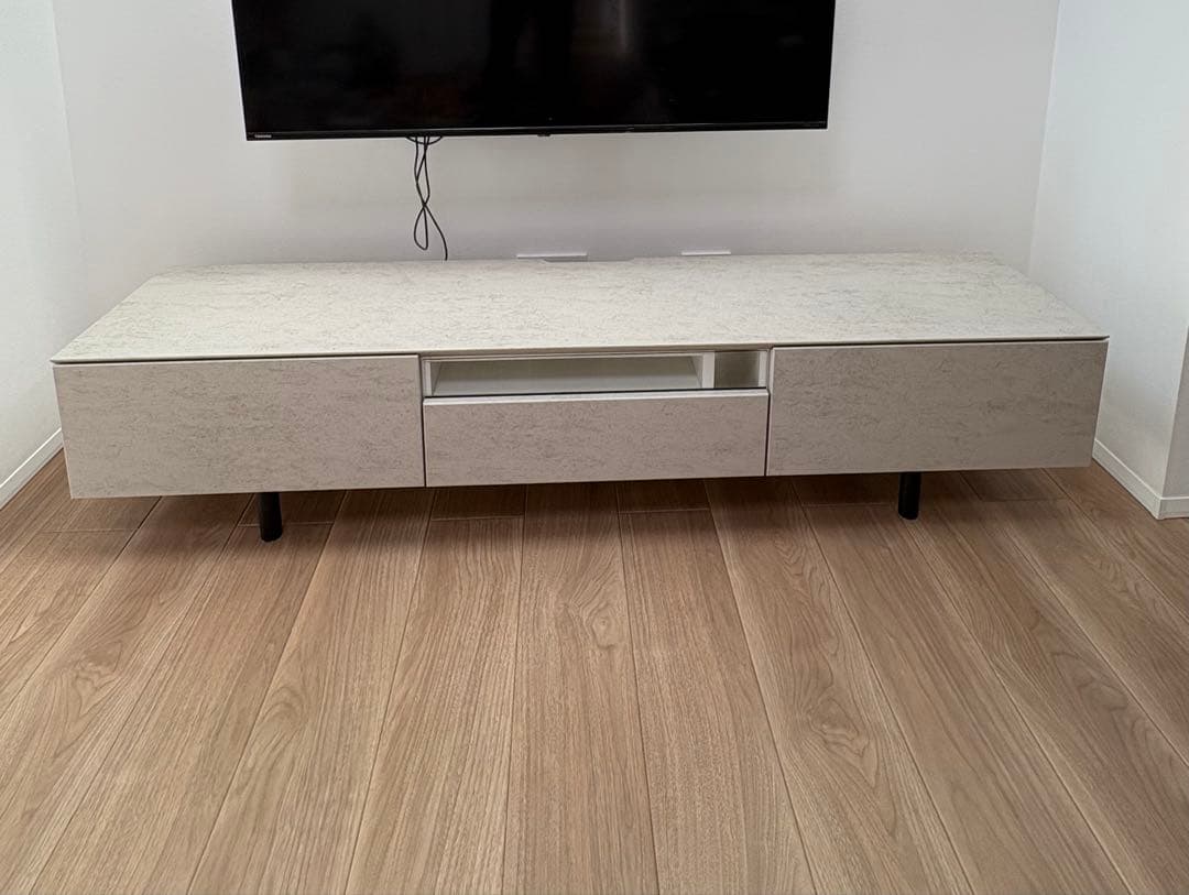 【マナベインテリア】modern style low board ホワイト