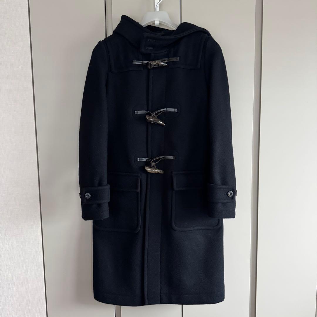 HYKE ハイク メルトンダッフルコート ブラック サイズ3