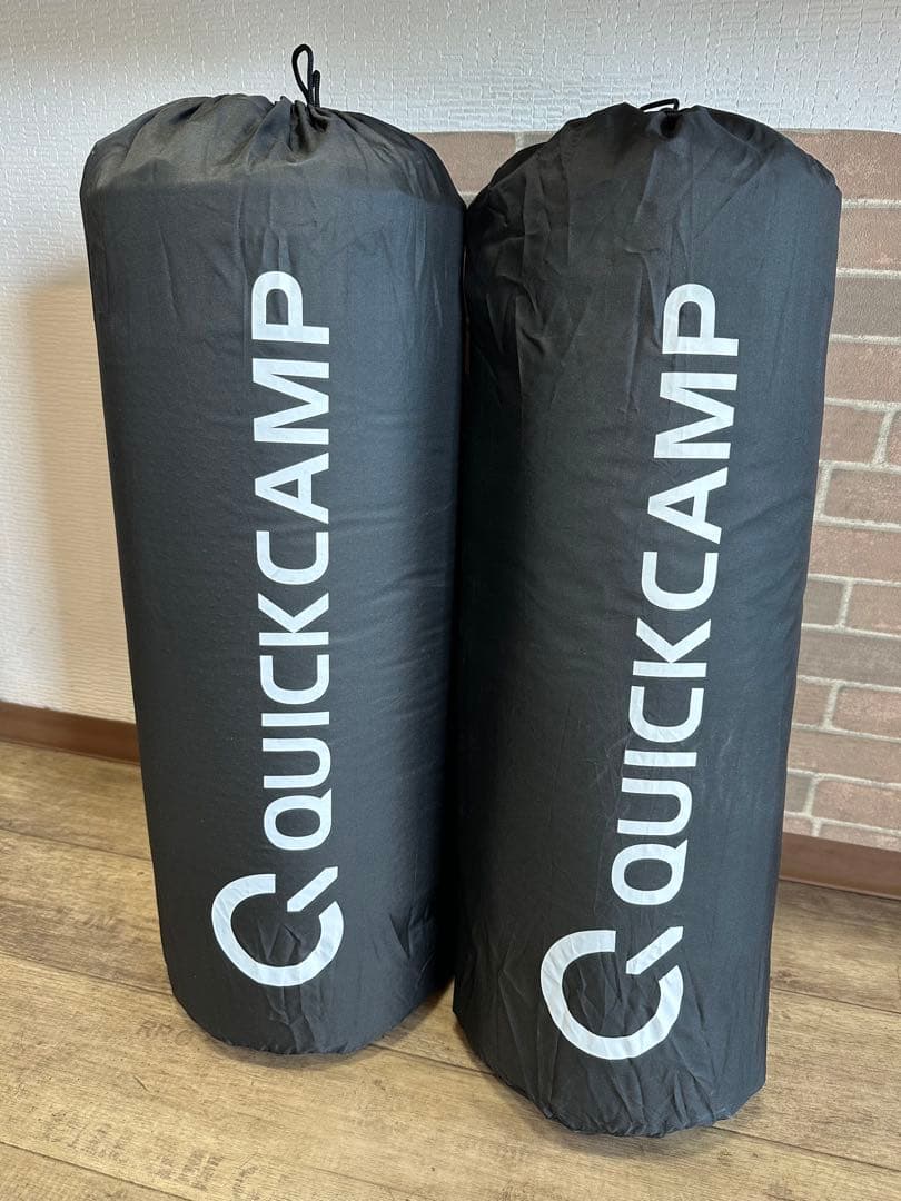 QUICKCAMP インフレーターマット8cm シングル2個セット 車中泊