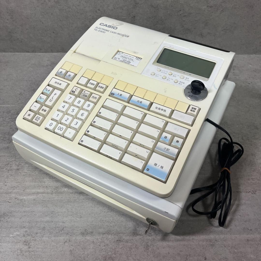 カシオ CASIO レジスター 15部門 TE-2300 ホワイト 店舗用品