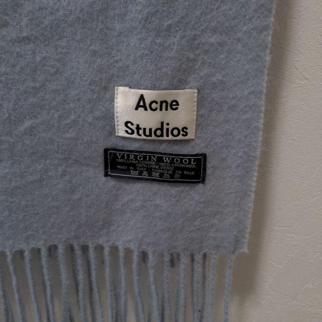 Acne Studios バージンウール マフラー ライトブルー