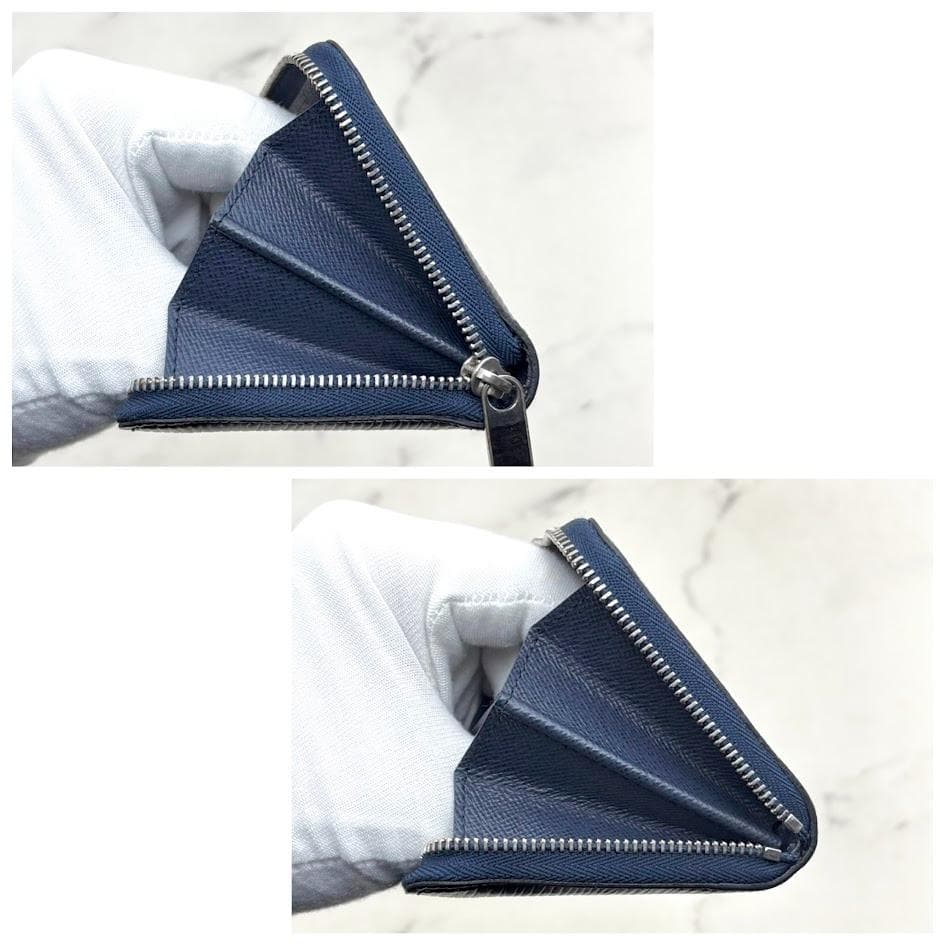【極美品】ルイヴィトン　エピ　ジッピーパース 　ネイビー