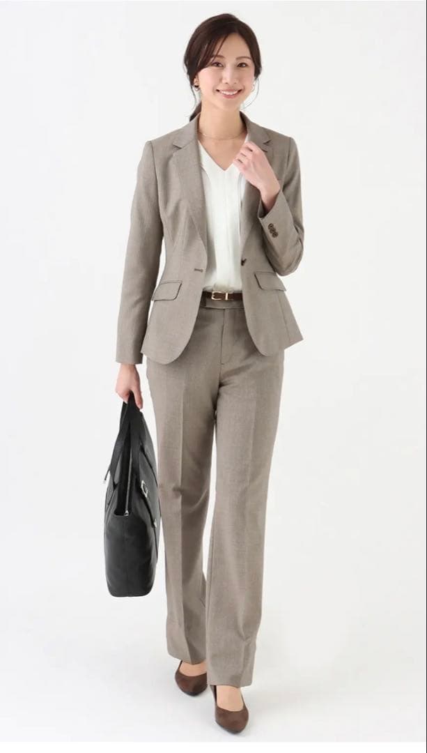 HILTON レディーススーツ テーラードジャケット パンツ 上下セット 7号