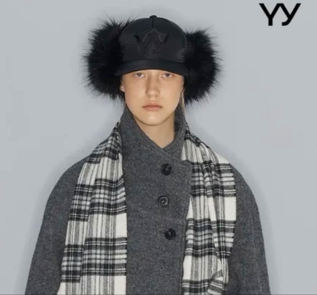 【韓国限定】OPEN YY_FAUX FUR EARFLAP CAP キャップ