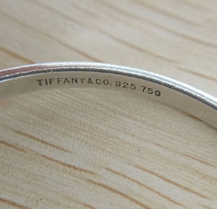 美品TIFFANY ティファニー フック＆アイ バングル コンビ 925×750