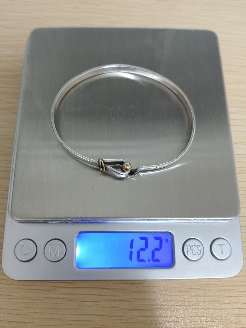 美品TIFFANY ティファニー フック＆アイ バングル コンビ 925×750